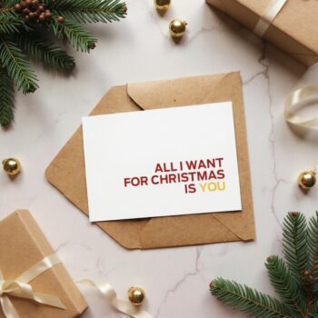 Greeting card foldable - All i want for christmas …