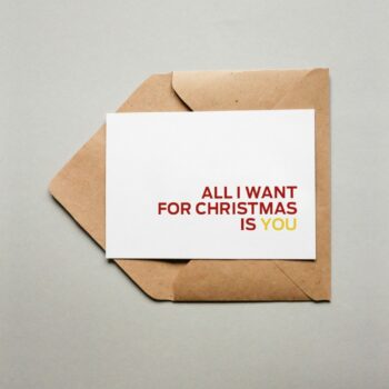 Greeting card foldable - All i want for christmas …