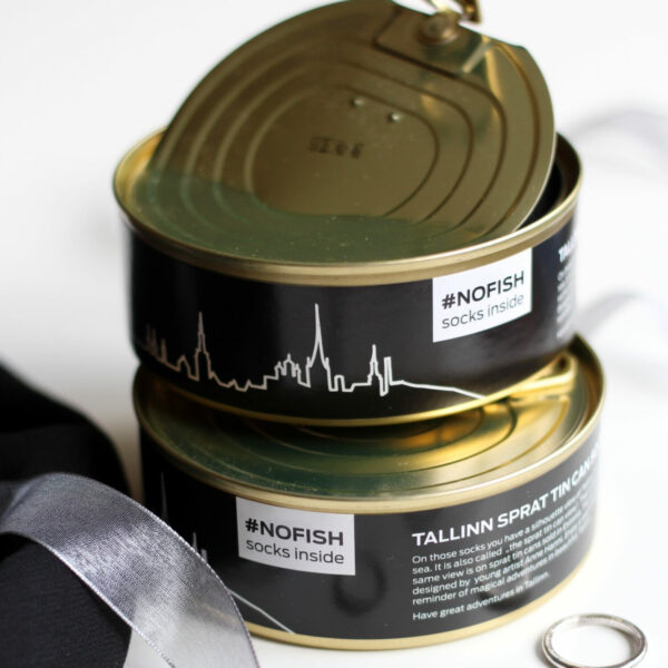 Tinned Fish Socks - Tallinn skyline (size 40-46) - Image 2
