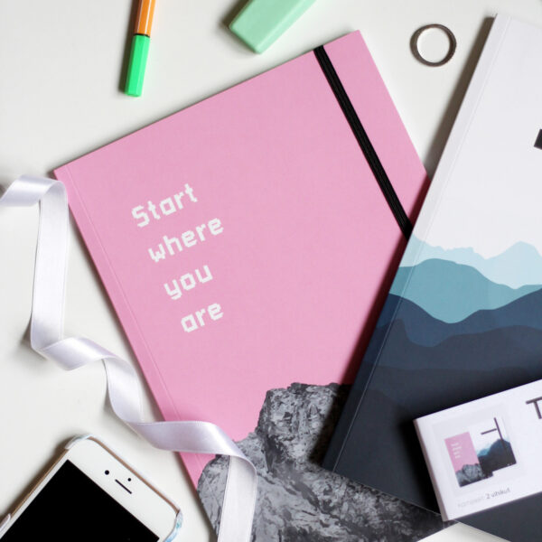 Bullet Journal / Dotted Notebook  start where you are & life is adventure (2 pcs) - Image 4