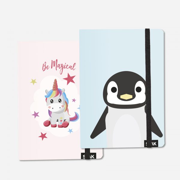 Bullet Journal / Dotted Notebook  be magical unicorn & penguin (2 pcs) - Image 14