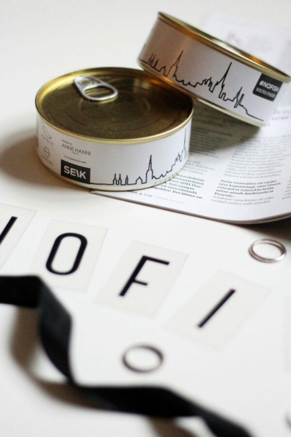 Tinned Fish Socks - Tallinn skyline (size 35 - 40) - Image 6