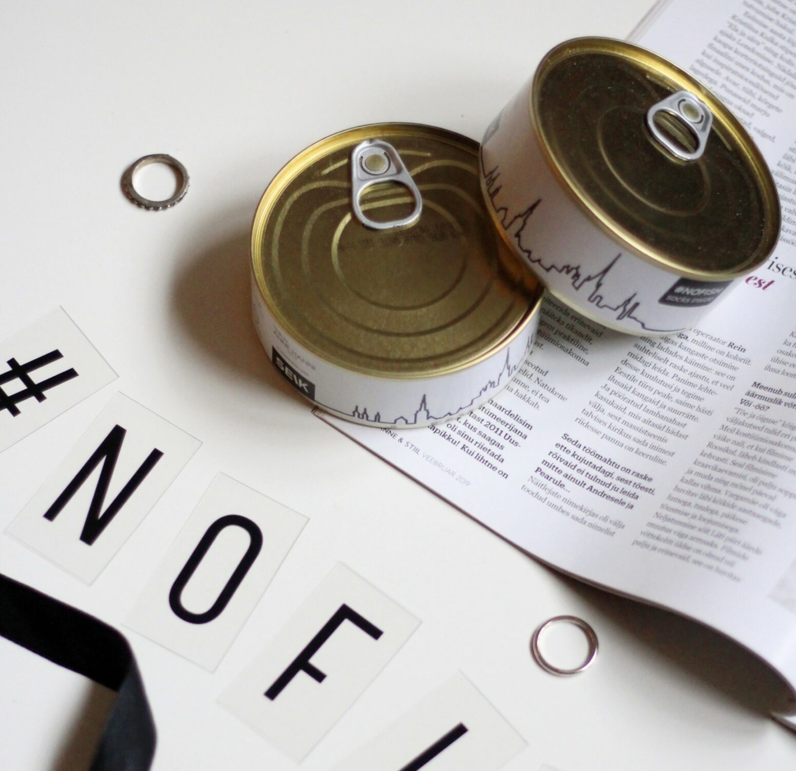 Tinned Fish Socks - Tallinn skyline (size 35 - 40)