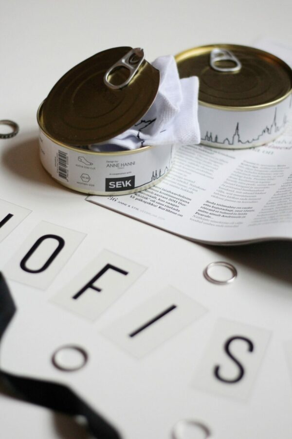 Tinned Fish Socks - Tallinn skyline (size 35 - 40) - Image 2