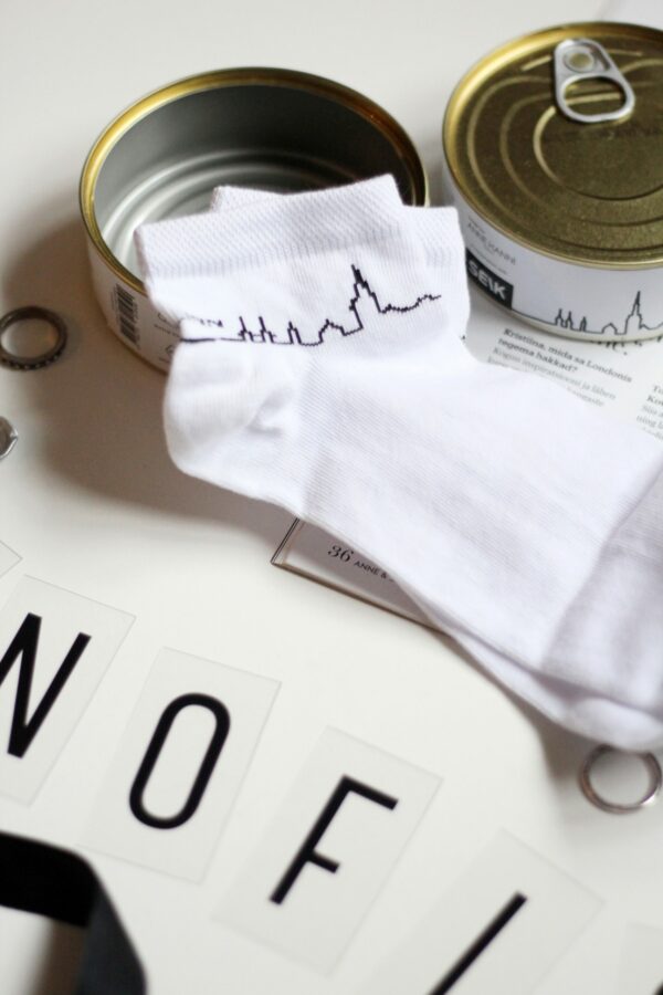 Tinned Fish Socks - Tallinn skyline (size 35 - 40) - Image 4