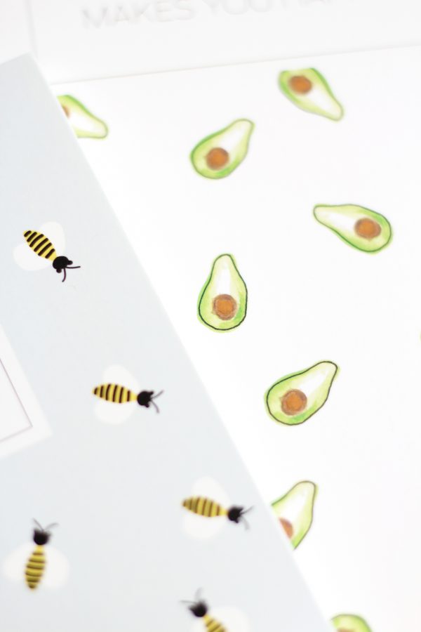 Bullet Journal / Dotted Notebook  Bees & Avocados (2pcs) - Image 4