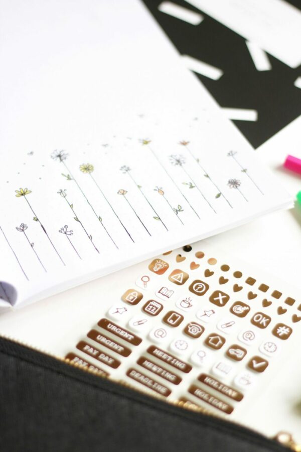 Bullet Journal / Dotted Notebook  black and white (2pcs) - Image 3