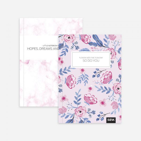 Bullet Journal / Dotted Notebook  Dreams & Blossoms (2pcs) - Image 2