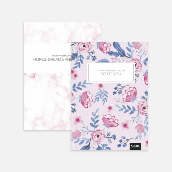 Bullet Journal / Dotted Notebook  Dreams & Blossoms (2pcs) - Image 2