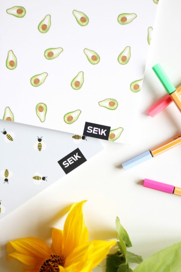 Bullet Journal / Dotted Notebook bees & Avocados (2 pcs) - Image 8