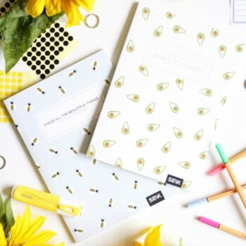 Bullet Journal / Dotted Notebook bees & Avocados (2 pcs)