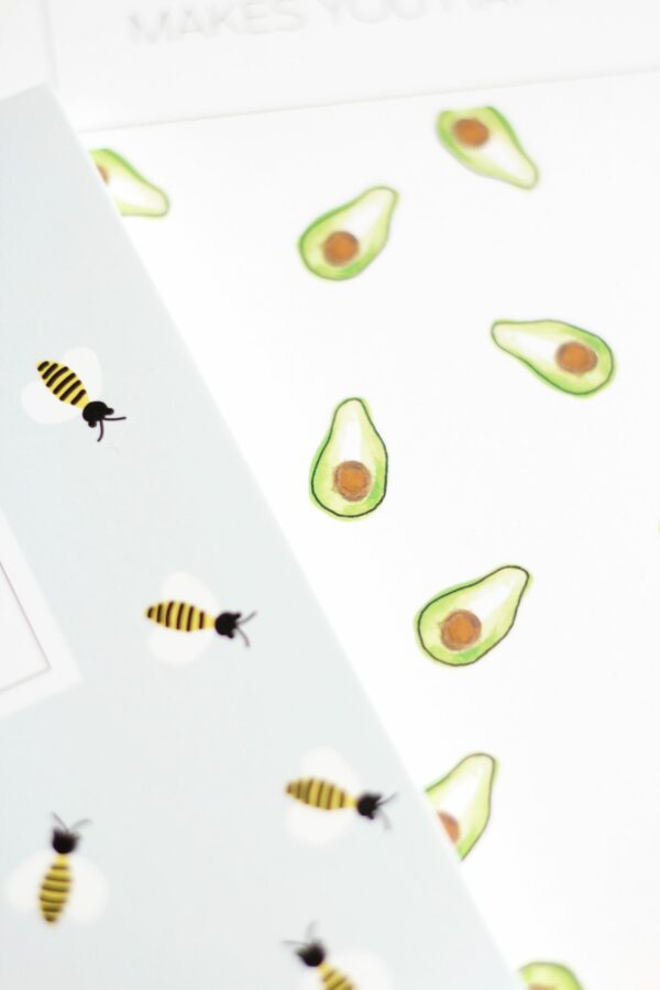 Bullet Journal / Dotted Notebook bees & Avocados (2 pcs) - Image 15