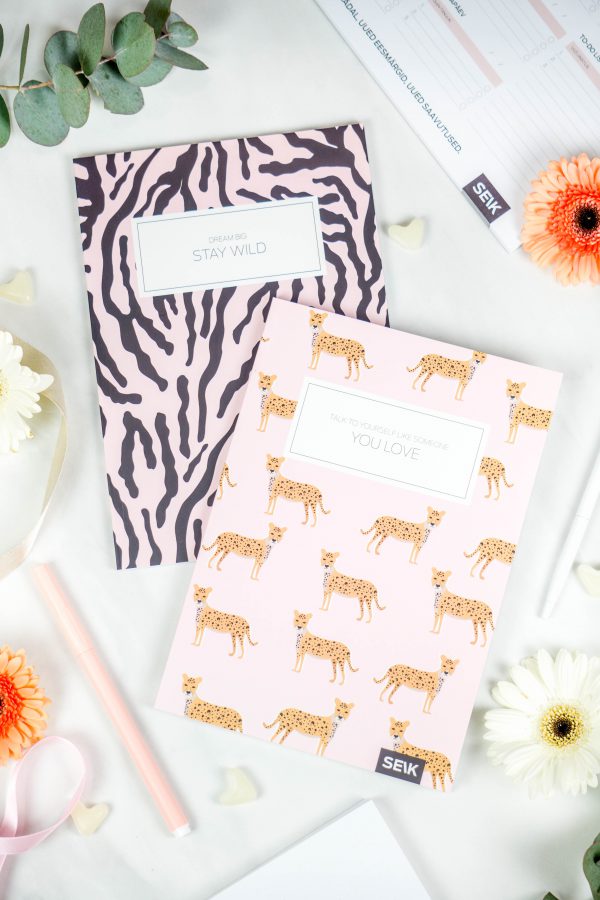 Bullet Journal / Dotted Notebook zebra & cheeta (2pcs)