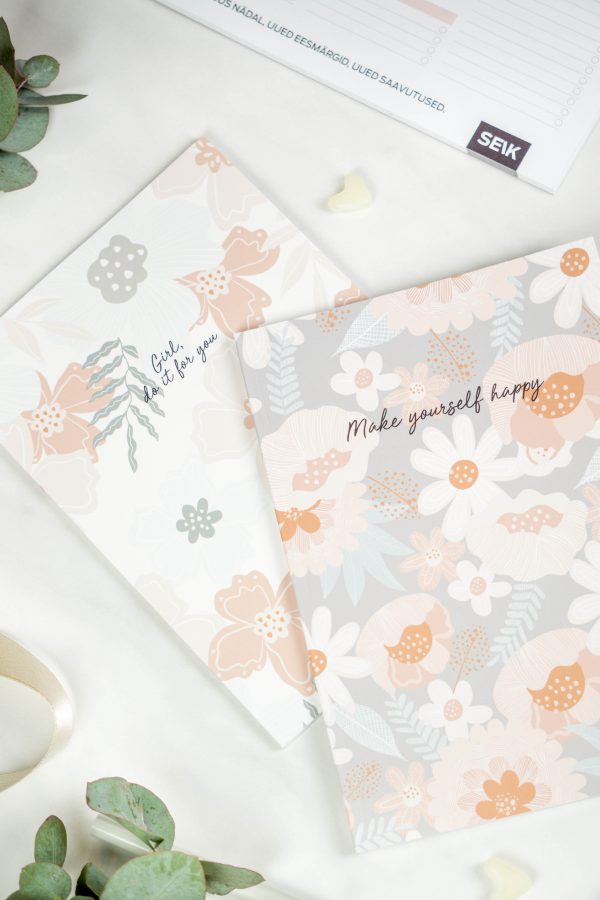 Bullet Journal / Dotted Notebook girl, make yourself happy (2 pcs) - Image 2
