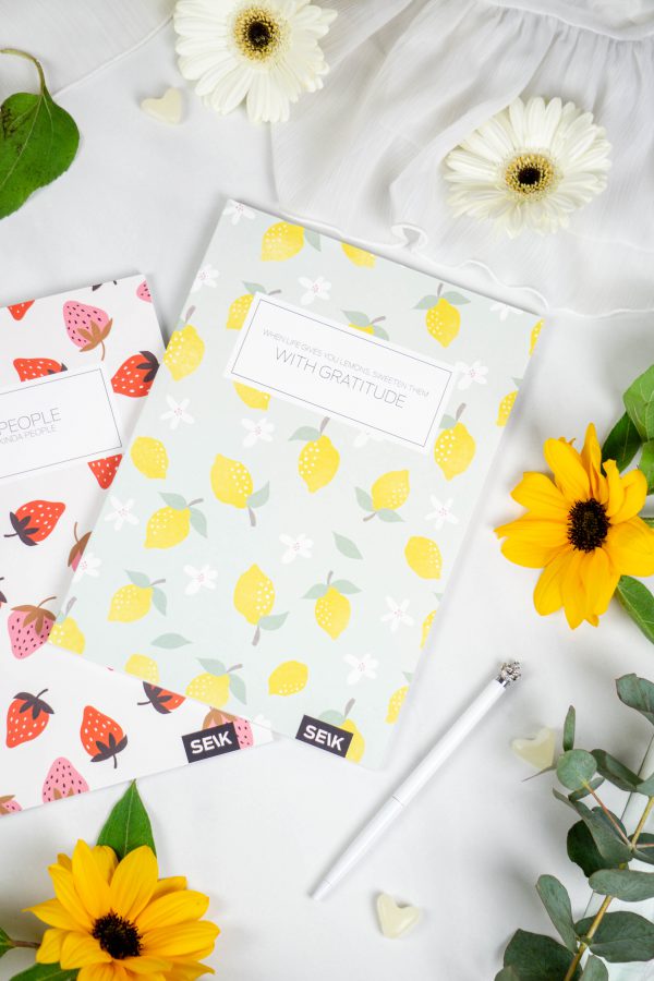 Bullet Journal / Dotted Notebook strawberries & lemons (2 pcs) - Image 3