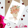 Greeting card foldable - White Bouquet