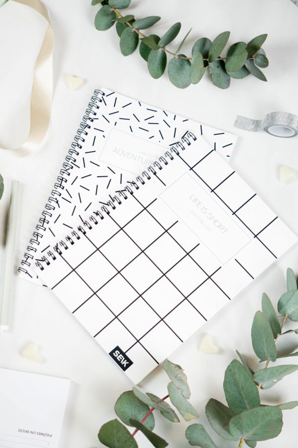 Bullet Journal / Dotted Notebook with spiral binding - Life is short, dont be lazy - Image 2