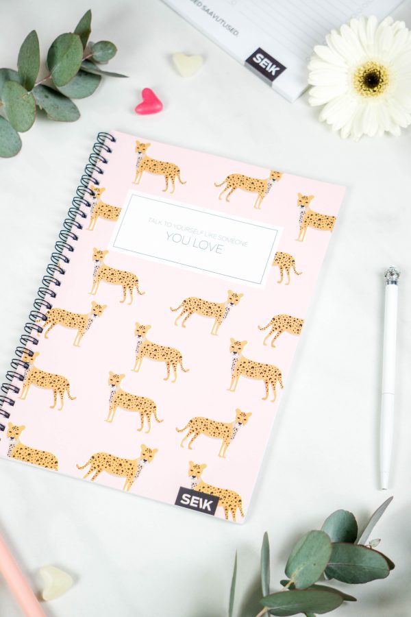 Bullet Journal / Dotted Notebook with spiral binding - Cheetah - Image 2