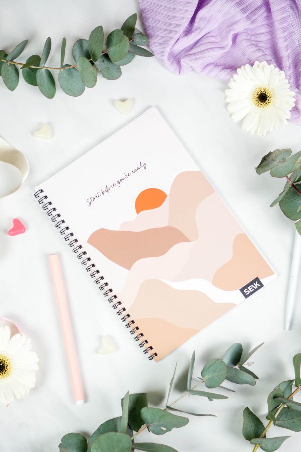 Bullet Journal / Dotted Notebook with spiral binding -  Start before you're ready