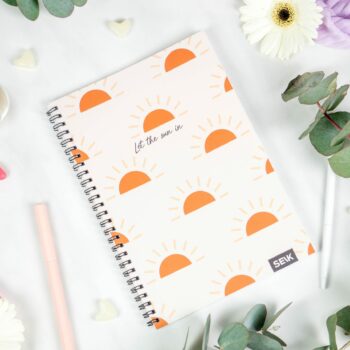 Bullet Journal / Dotted Notebook with spiral binding -  Let the sun in