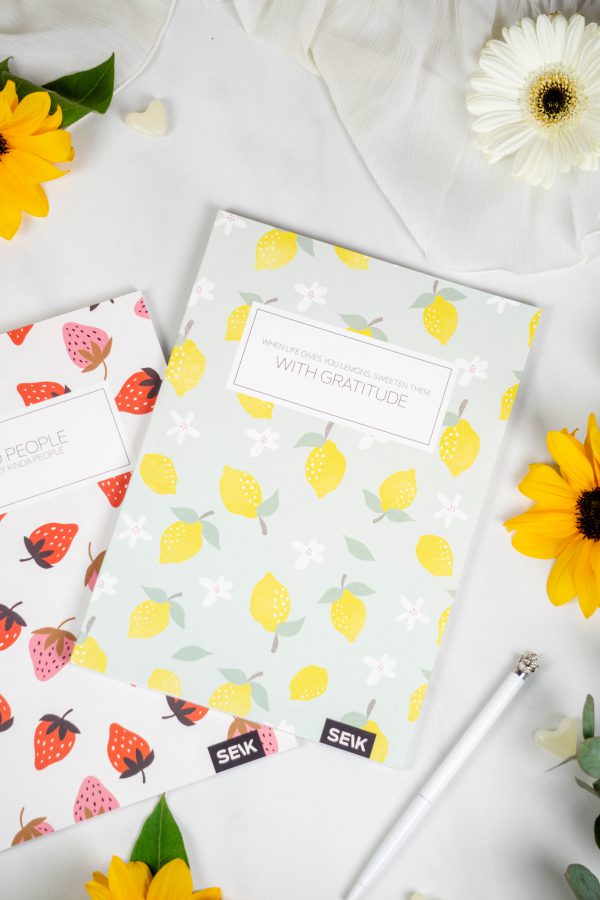 Bullet Journal / Dotted Notebook  strawberries & lemons (2pcs) - Image 6