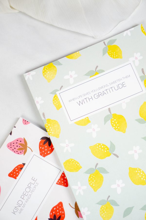 Bullet Journal / Dotted Notebook  strawberries & lemons (2pcs) - Image 4