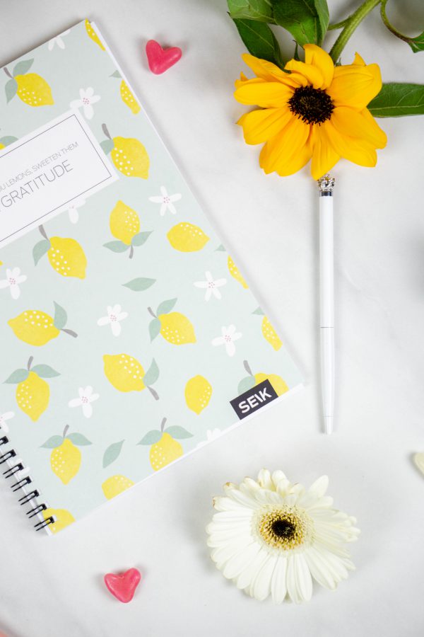Bullet Journal / Dotted Notebook with spiral binding - Lemons - Image 2