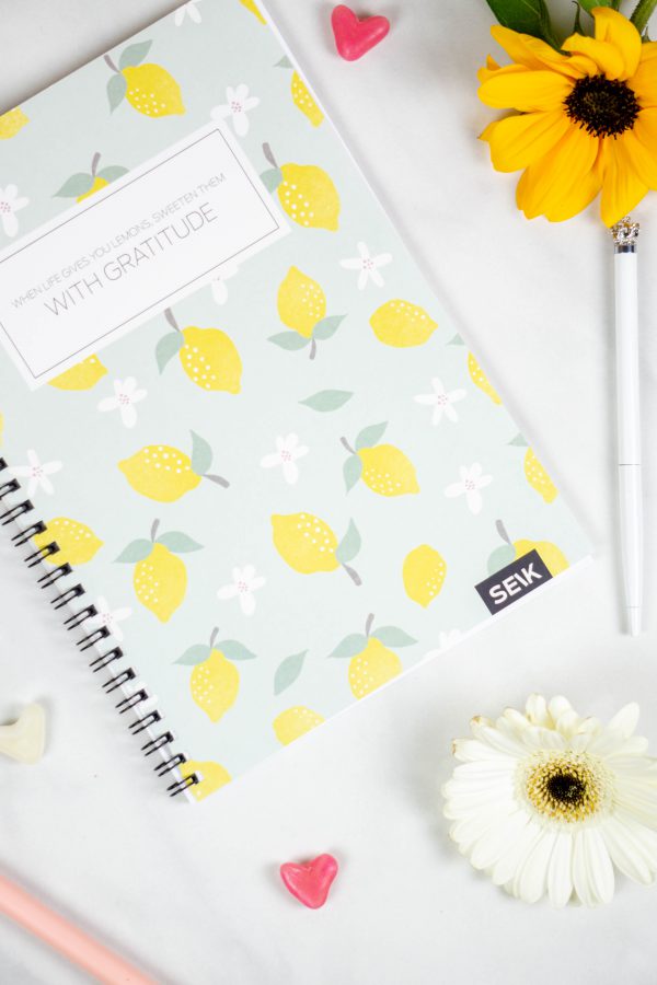 Bullet Journal / Dotted Notebook with spiral binding - Lemons - Image 3