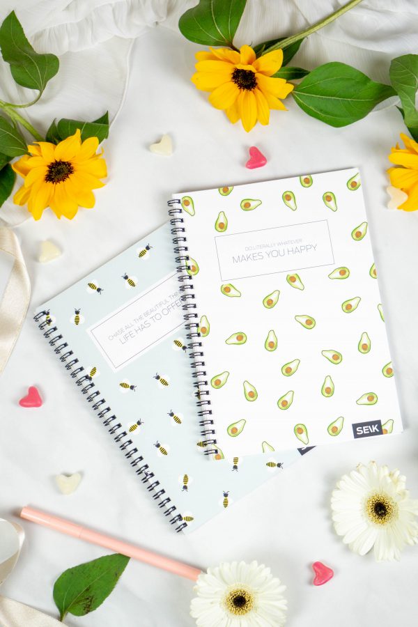 Bullet Journal / Dotted Notebook with spiral binding - Bees - Image 6