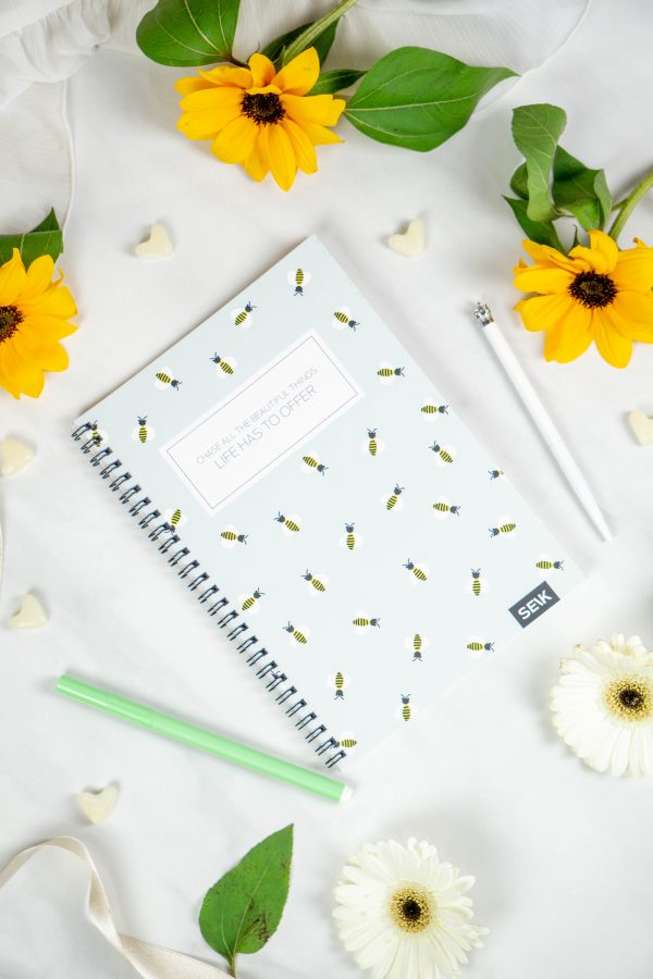 Bullet Journal / Dotted Notebook with spiral binding - Bees - Image 2