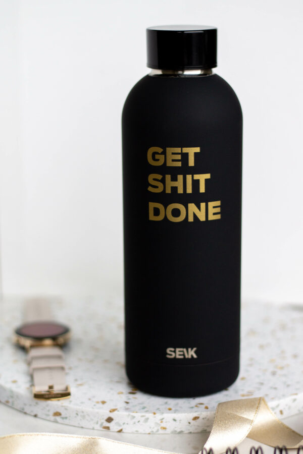 Water Bottle/Thermos - Get Shit Done (black) 500 ml - Image 2