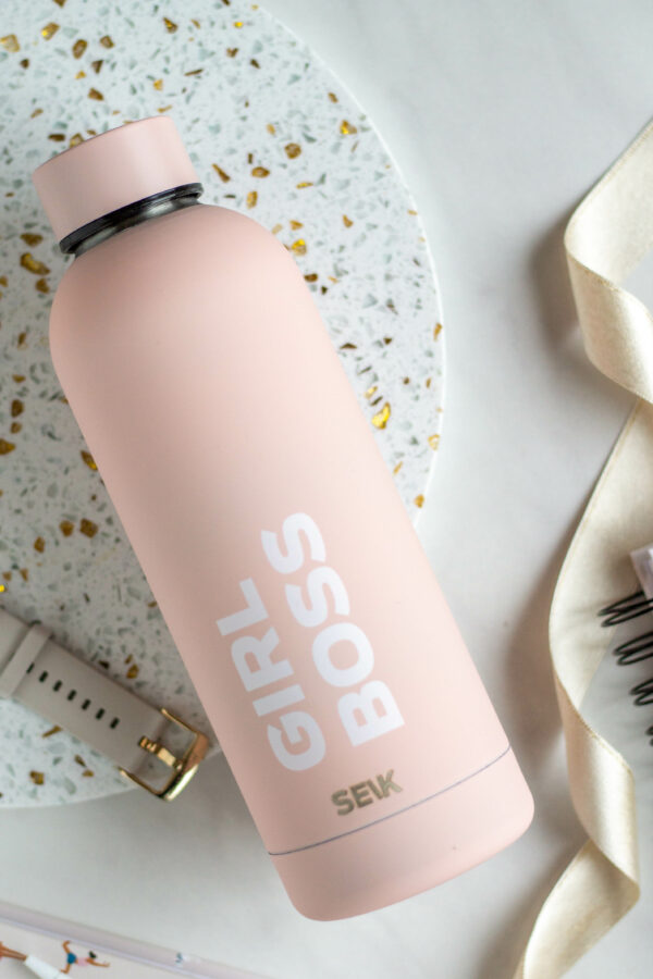 SEIK Water Bottle / Thermos Girl boss - pink color 500 ml