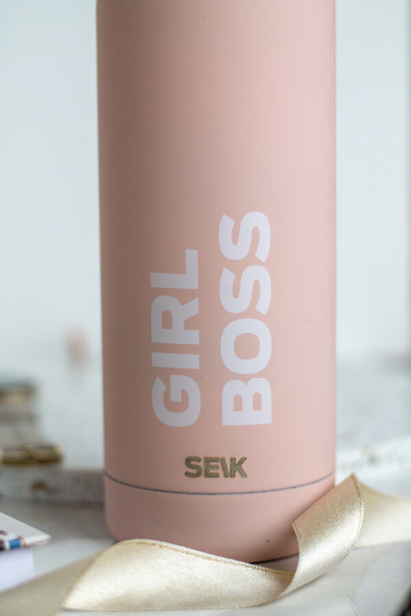 SEIK Water Bottle / Thermos Girl boss - pink color 500 ml - Image 4