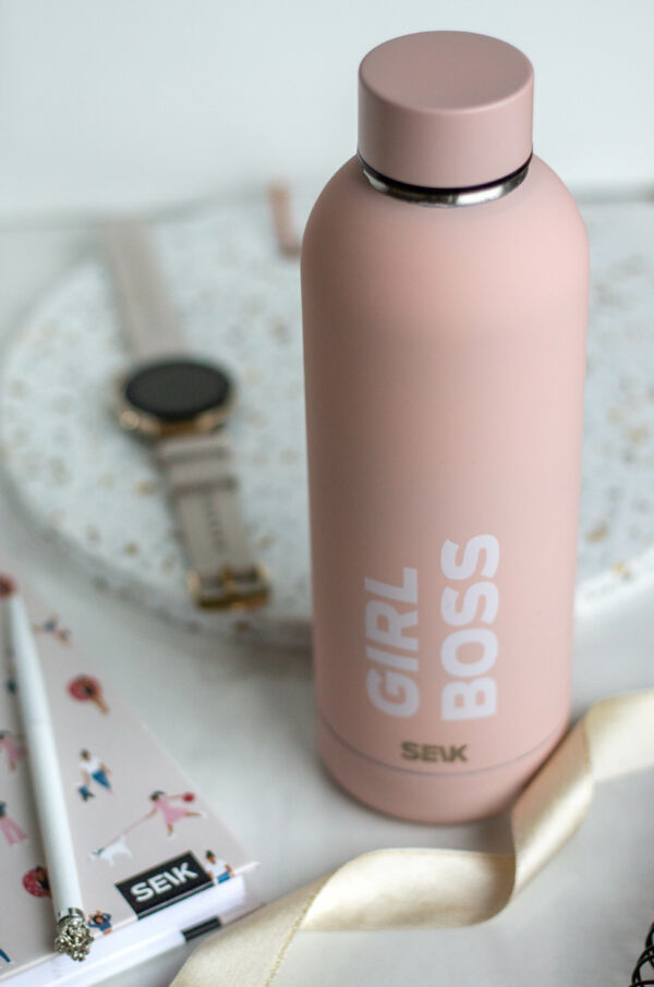 SEIK Water Bottle / Thermos Girl boss - pink color 500 ml - Image 5