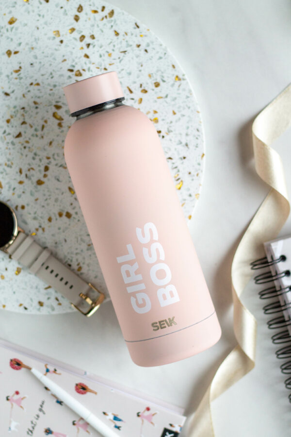 SEIK Water Bottle / Thermos Girl boss - pink color 500 ml - Image 3