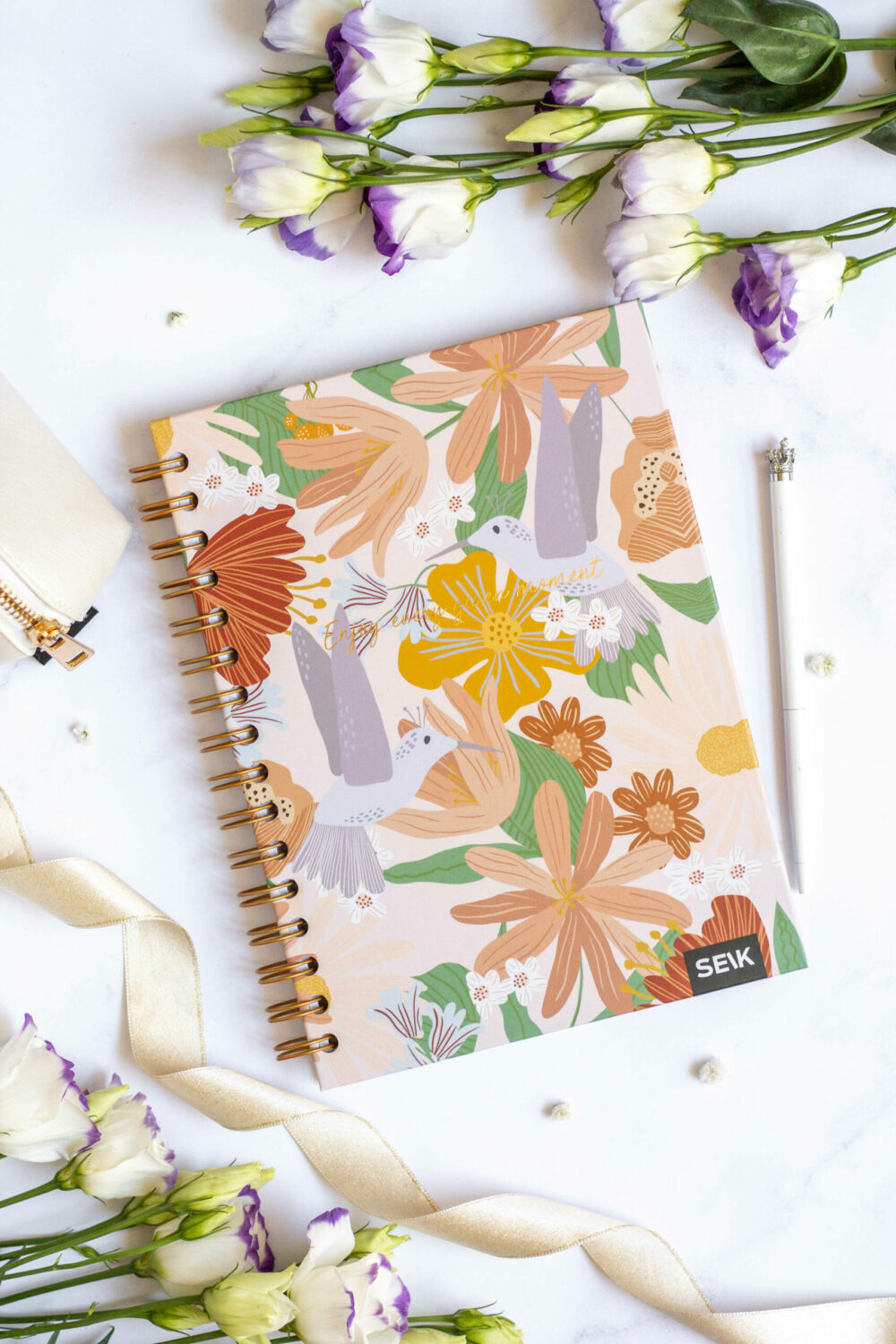 Bullet Journal / Dotted Notebook hard cover spiral binding - Jungle