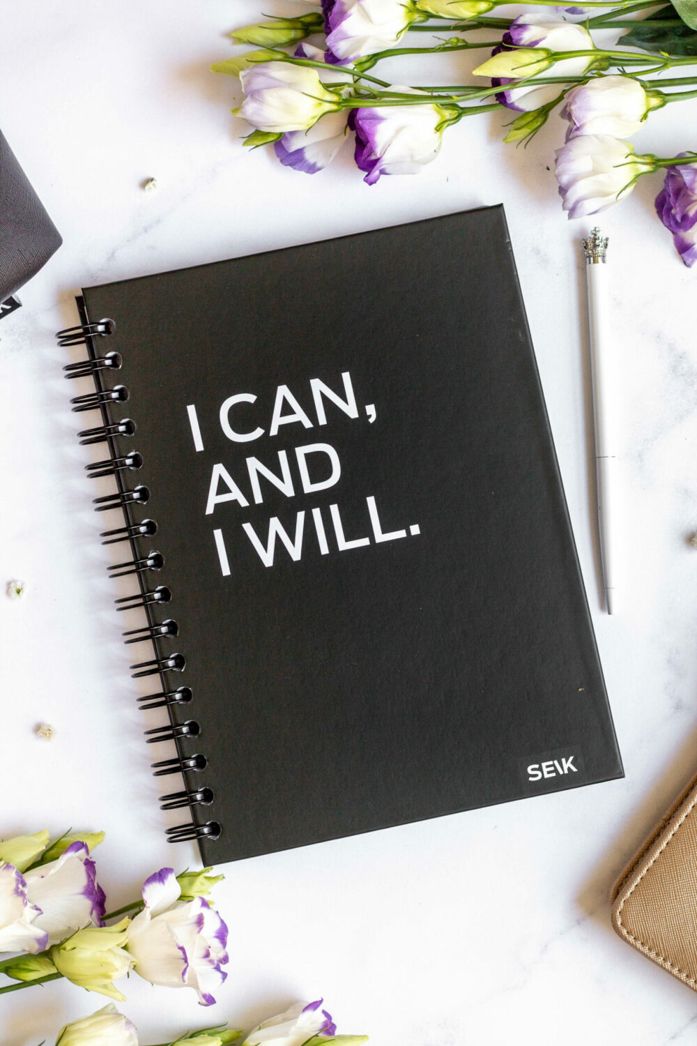 Bullet Journal / Dotted Notebook hard cover spiral binding - I can