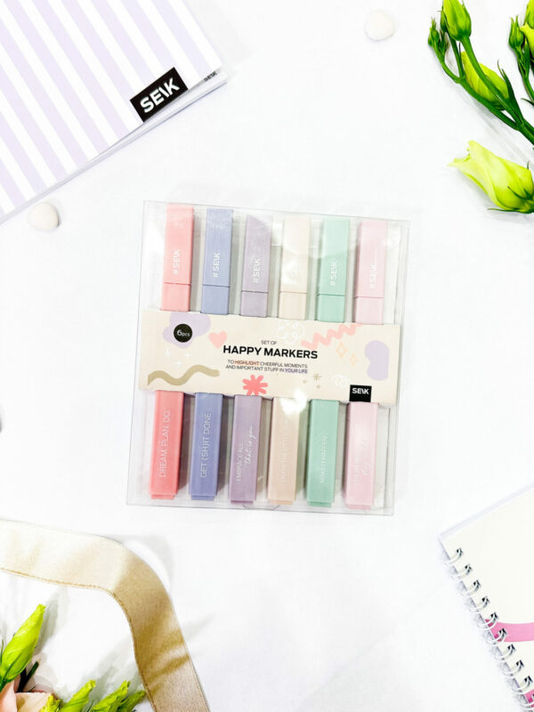 Happy markers - Highlight your adventures with pastel colors (6pcs) - Image 2