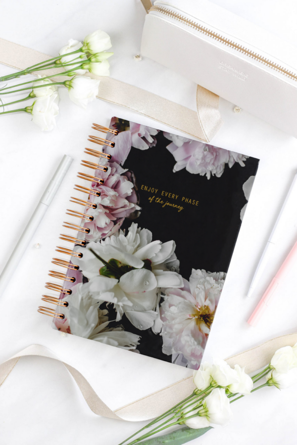 Happy Calendar school planner spiral binding 25/26 -  peonies