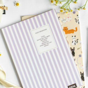 Squared and lined notebook Kitties & Happiness (2 stk)