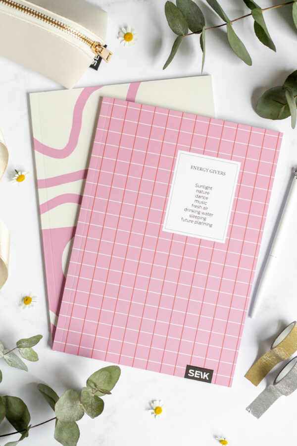 Squared and lined notebook Energy & You (2 stk)