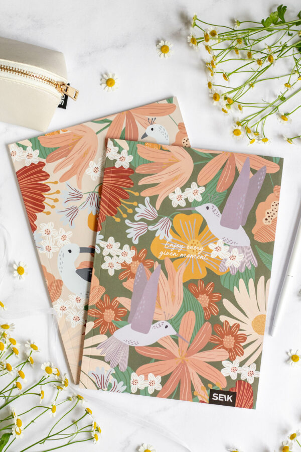 Squared and lined notebook Jungle & Birdies (2 stk) - Image 2