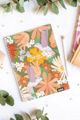 Bullet Journal / Dotted Notebook with spiral binding  - Birdies