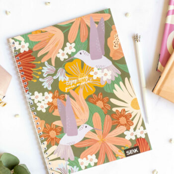 Bullet Journal / Dotted Notebook with spiral binding  - Birdies