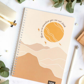 Bullet Journal / Dotted Notebook with spiral binding  - Mountains