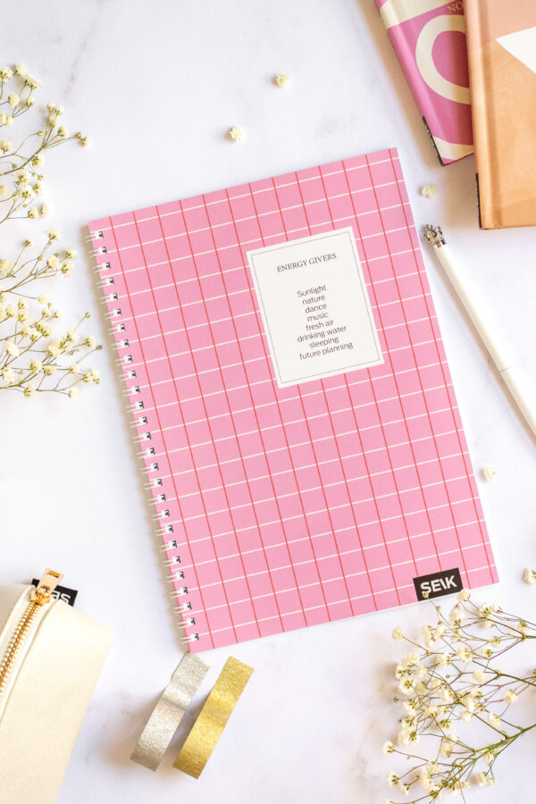 Bullet Journal / Dotted Notebook with spiral binding  - Energy