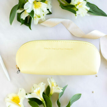 Pencil Case - Sunshine - Enjoy the little things (yellow color)