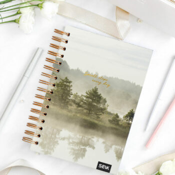 Happy Calendar planner spiral binding forest 2025
