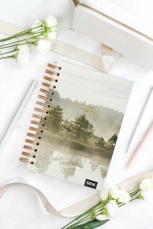 Happy Calendar planner spiral binding forest 2025
