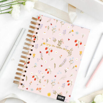Happy Calendar planner spiral binding - little things 2025
